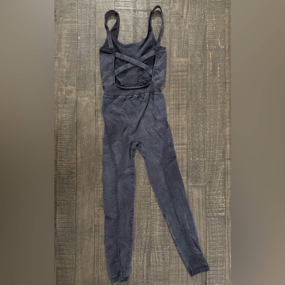 FP Movement Good Karma Onesie Washed Black XS/S Yoga Workout Jumpsuit - Picture 4 of 7